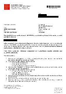 Úřední dokument Magistrátu hlavního města Prahy, odboru sociálních věcí a zdravotnictví, ze dne 19.06.2026. Předmět: Poskytnutí informace podle zákona č. 106/1…
