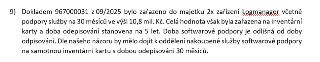 9) Dokladem 967000031 z 09/2025 bylo zařazeno do majetku 2x zařízení Logmanager včetně podpory služby na 30 měsíců ve výši 10,8 mil. Kč. Celá hodnota však byla…
