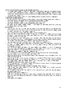Technický text z dokumentace stavby obsahující body: 1. Způsob využití se nemění (kanceláře, ubytování, obchody, ateliéry, fitness, zásobování; garáže pro 8 au…