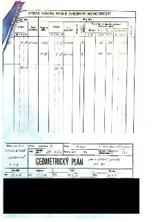 Geometrický plán pro rozdělení parcely č. 125 v katastrálním území Horní Měcholupy.