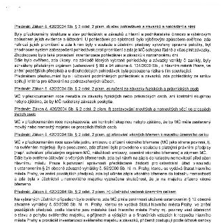 Textová část kontrolní zprávy o hospodaření MČ (městské části) dle zákona č. 420/2004 Sb.:
- Předmět: § 2 odst. 2 písm. d) stav pohledávek a závazků a nakládán…