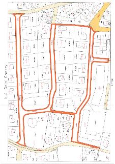 Katastrální mapa k.ú. Dolní Chabry s vyznačenými parcelami a ulicemi (Nová, Píheňská, V Rybníčkách, U Jízdárny, Do rybníčků). Obsahuje čísla parcel jako např.…
