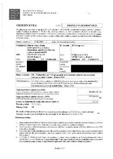 HLAVNÍ MĚSTO PRAHA, MAGISTRÁT HLAVNÍHO MĚSTA PRAHY, Odbor služeb. OBJEDNÁVKA č. CES: OBJ/SLU/01/03/00047/2023. Datum vystavení: 07.02.2023, číslo VZ: SR – Výko…