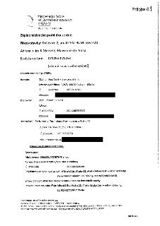 Zápis z technické prohlídky ze dne: Název stavby: Královice 2, areál CENTRUM- nové VO. Adresa: ulice K Markétě, Hlavní město Praha. Ev.čísla stožárů: 021254-02…