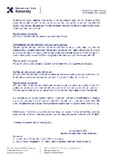 Dokument Městské části Praha-Kolovraty podepsaný starostou Jonášem Zejfartem, M.A., ze dne 26. května 2026. Obsah: 1) Úprava sazebníku úhrad za poskytování inf…