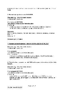 Výpis z usnesení Zastupitelstva městské části Praha-Nebušice ze dne 29.06.2026 (strana 3 z 9). Obsahuje body: 2. Rozpočtová opatření ke dni 29.06.2026 (usnesen…