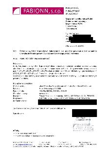 FABIONN, s.r.o. - PROJEKTOVÁ A INŽYRSKÁ SPOLEČNOST. Magistrát hlavní město Praha, Odbor územního rozvoje, Jungmannova 35/29, 110 00 Praha 1, IDDS: 48ia97h. Č.j…