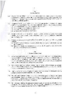 Část smlouvy obsahující články VI. (Garant projektu) a VII. (Závěrečná ustanovení). Článek VI. definuje roli garanta, podmínky pro jeho výběr (člen komise, zas…