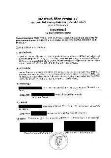 Městská část Praha 17, 19. jednání Zastupitelstva městské části ze dne 10.02.2026. USNESENÍ Us ZMČ 000008/2026. Předmět: Žádost městské části Praha 17 hl. m. P…