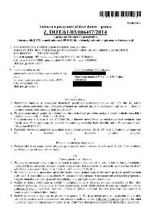 Smlouva o poskytnutí účelové dotace – grantu č. DOT/61/03/006457/2014 mezi Hlavním městem Praha a Asociací debatních klubů, o.s. na částku 121 000 Kč na realiz…