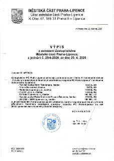 Výpis z usnesení Zastupitelstva Městské části Praha-Lipence, jednání č. 25/4-2026 ze dne 20. 4. 2026. Usnesení č. 467/2026 schvaluje individuální dotace těmto…