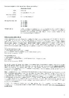 Označení subjektu, vůči němuž jsou úkony prováděny: Stanislav Brchl, IČO: 16113152, sídlo: Veltruská 602/16, Praha 9. Úkony provedeny dne: 05. 06. 2025, 12. 06…