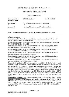 MĚSTSKÁ ČÁST PRAHA 21, MATERIÁL K PROJEDNÁNÍ, BJ/00374/2026. Zastupitelstvo městské části: ZMČ20. Jednání dne 21.09.2026. Předkládá: Ing. Michal Hazdra, staros…