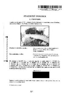 Znalecký posudek č. 1768/15/2020 o ceně pozemku parc. č. 390 - zahrada včetně příslušenství v katastrálním území Hradčany, městská část Praha 1, obec Praha, ok…