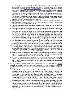 Strana 3 smlouvy o poskytnutí dotace. Obsahuje povinnosti příjemce dotace: i) postupovat dle zákona č. 134/2016 Sb. o zadávání veřejných zakázek, j) umožnit ko…