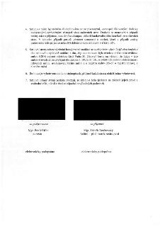 Závěrečná ustanovení smlouvy: 4. Smlouva může být měněna pouze písemnými dodatky. 5. Smluvní strany souhlasí se zveřejněním údajů v Centrální evidenci smluv (C…