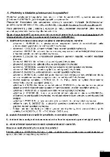 Dokument: A. Předměty a hlediska přezkoumání hospodaření. Předmětem přezkoumání hospodaření byly údaje o ročním hospodaření MČ, vymezené ustanovením § 2 zákona…