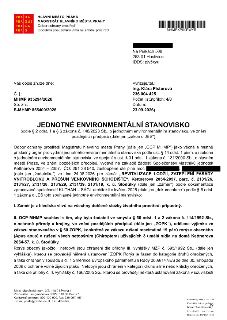 Jednotné environmentální stanovisko podle § 2 odst. 1 a § 6 zákona č. 148/2023 Sb. Hlavní město Praha, Magistrát hlavního města Prahy, Odbor ochrany prostředí.…