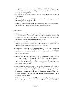 Naskenovaná stránka textového dokumentu (stránka 5 z 6) obsahující body smluvních podmínek:
- ve výši 0,1 % z maximální ceny předmětu plnění včetně DPH dle čl.…