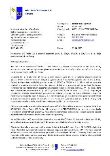 Úřední dopis Městské části Praha 11 ze dne 29.04.2025, adresovaný Magistrátu hlavního města Prahy, odboru hospodaření s majetkem. Předmětem je stanovisko MČ Pr…