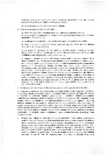 Výňatek ze smlouvy o poskytnutí dotace MČ Praha 20. Obsahuje povinnosti příjemce: a) řídit se smlouvou a předpisy, b) realizovat akci vlastním jménem a na vlas…