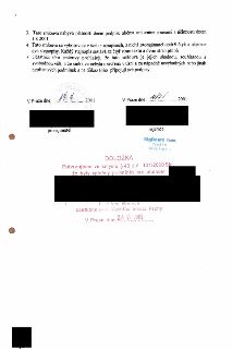 Závěrečná část smlouvy s doložkou o platnosti. Text obsahuje: 3. Tato smlouva nabývá platnosti dnem podpisu oběma smluvními stranami a účinnosti dnem 1.8.2001.…