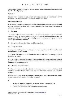 Strana 7 z dokumentu 'Dynamicity Consortium Agreement, Final version, 16/03/2026'. Obsahuje definice pojmů 'Software' a 'Work Package Leader'. Dále obsahuje se…
