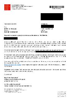 Úřední dopis Magistrátu hlavního města Prahy, odbor majetkových agend, ze dne 02.07.2026. Předmět: Odpověď na žádost o poskytnutí informace dle zákona č. 106/1…