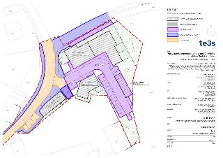 Koordinační situační výkres plánované výstavby bytových a polyfunkčních objektů v Nedvězí u Říčan.