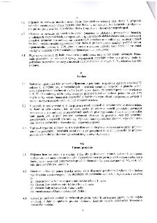 Strana 4 smlouvy obsahující články 4.2 až 6.3. Článek 4 se týká povinností příjemce (prezentace, označení logem, zákaz vylepování mimo určené plochy). Článek V…
