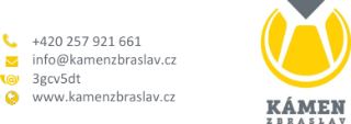 Kontaktní údaje firmy Kámen Zbraslav: telefon +420 257 921 661, e-mail info@kamenzbraslav.cz, ID datové schránky 3gcv5dt, web www.kamenzbraslav.cz