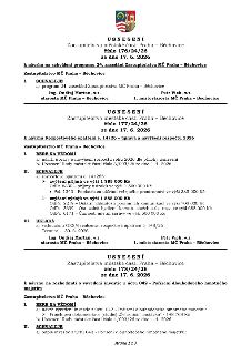 USNESENÍ Zastupitelstva městské části Praha - Běchovice číslo 176/24/26 ze dne 17. 6. 2026 k návrhu na schválení programu 24. zasedání Zastupitelstva MČ Praha…