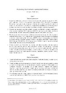 Dokument 'Podmínky Rozhodnutí o poskytnutí dotace'. Část I: Obecná ustanovení (4 body týkající se realizace projektu v souladu s IROP 2021-2027, MS2021+, závaz…