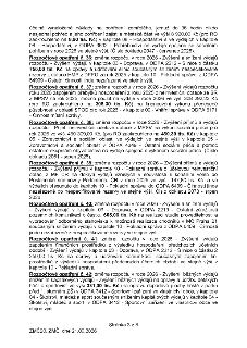 Naskenovaná stránka textového dokumentu (stránka 3 z 8, ZMČ20. ZMČ, dne 21.09.2026) obsahující přehled rozpočtových opatření č. 36 až č. 42.

Rozpočtové opatře…