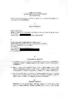 Veřejnoprávní smlouva o poskytnutí dotace z rozpočtu MČ Praha 20, číslo: S/12/2026/0110. Smluvní strany: Poskytovatel: Městská část Praha 20, sídlo: Jívanská 6…