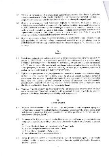 Část smlouvy (strana 4) obsahující body 4.2 až 6.3. Body 4.2-4.4 definují povinnosti příjemce ohledně prezentace projektu a užití loga. Článek V (Sankce) uprav…