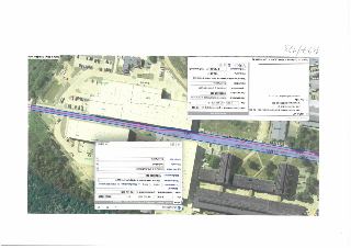 Ortofotomapa s vyznačeným úsekem uliční sítě Podnikatelská II (Podnikatelská III - 83 602 130), číslo 6 005 - 83 602 130 ID 29, třída komunikace: Účelová komun…