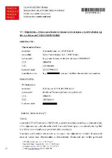 HLAVNÍ MĚSTO PRAHA, MAGISTRÁT HLAVNÍHO MĚSTA PRAHY, Odbor hospodaření s majetkem, Oddělení ekonomicko-realizační. Čárový kód: MHMPXPNL1LI2. Věc: Objednávka „Vý…