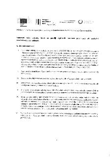Dokument: Příloha č. 1 - Smlouva o poskytnutí podpory ze Státního fondu životního prostředí České republiky. Obsah: Stanovení výše odvodů, které se použijí v p…