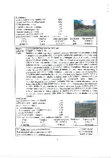 Dokument obsahuje srovnávací analýzu cen dvou pozemků. První pozemek: Koeficienty (redukce 0,95, velikost 0,95, poloha 1,00, dostupnost 1,00, možnost zastavění…