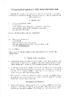 Veřejnoprávní smlouva č. SML/SEK/0302/2026/1040 o poskytnutí dotace rozpočtu městské části Praha-Dolní Chabry. Smluvní strany: 1.1. Městská část Praha-Dolní Ch…