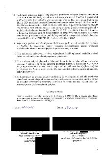 Právní dokument (strana 8) obsahující body 8 až 12 smlouvy o poskytnutí dotace. Bod 8: Poskytnutí dotace jako veřejná podpora v souladu s rozhodnutím Komise EU…