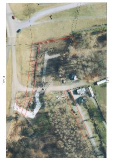 Katastrální mapa s vyznačeným situačním nákresem parcel v pražské Troji.