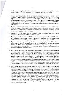 Strana 3 smlouvy o poskytnutí dotace obsahující body 3.5 až 3.12: 3.5 Zahrnutí nákladů do závěrečné zprávy. 3.6 Povinnost příjemce vést řádné účetnictví a umož…