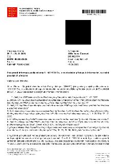 Naskenovaná stránka textového dokumentu: Úřední dopis Magistrátu hl. m. Prahy (Odbor právní podpory, Oddělení svobodného přístupu k informacím) ze dne 15.09.20…