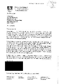 Úřední dopis Městské části Praha 13 ze dne 14.5.2026, podepsaný starostou Ing. Davidem Vodrážkou, adresovaný radnímu hl. m. Prahy Ing. Zdeňku Kováříkovi. Předm…