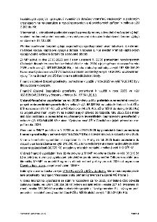 Text dokumentu 'Závěrečný účet za rok 2025', strana 8. Obsahuje informace o hospodaření městské části: kapitálové výdaje na sportovní zařízení (3,2 mil. Kč), p…