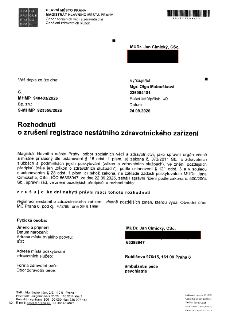 HLAVNÍ MĚSTO PRAHA, MAGISTRÁT HLAVNÍHO MĚSTA PRAHY, Odbor sociálních věcí a zdravotnictví, Oddělení zdravotních služeb. MUDr. Jan Cimický, CSc. Váš dopis zn./z…