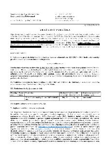 Soudní exekutor Mgr. Martin Bartoš, Exekutorský úřad Praha-západ, Krátký lán č.p. 138/8, 160 00 Praha, tel. +420 226 521 092, e-mail podatelna@cupz.cz, datová…