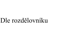 Dle rozdělovníku
